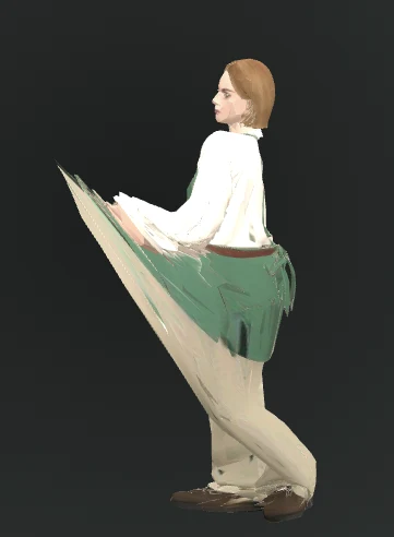 Rozpadlý 3D model Hany při tanci
